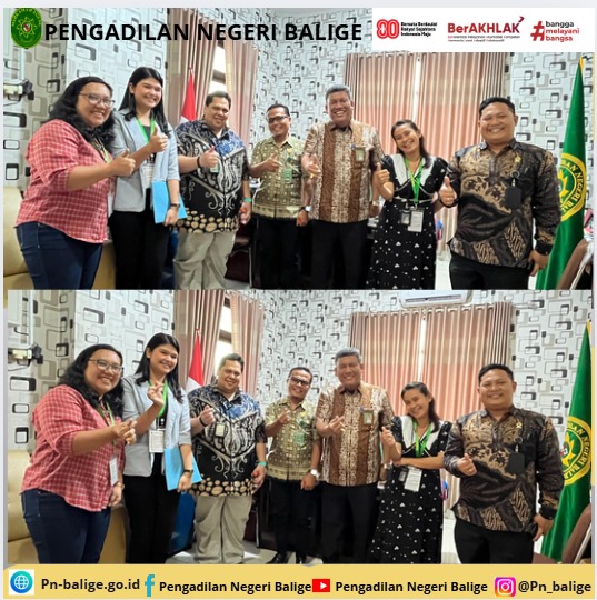 Pertemuan membahas tentang perjanjian kerjasama antara BRI cab Balige dengan Pengadilan Negeri Balige